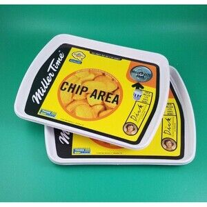 2x 1998 Miller Time Snack Trays Vintage Advertising Miller Brewing Co Lite Beer